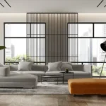 Mimari Dekorasyon ve İç Mekan Tasarımı uygulaması yapılan modern yaşam alanı