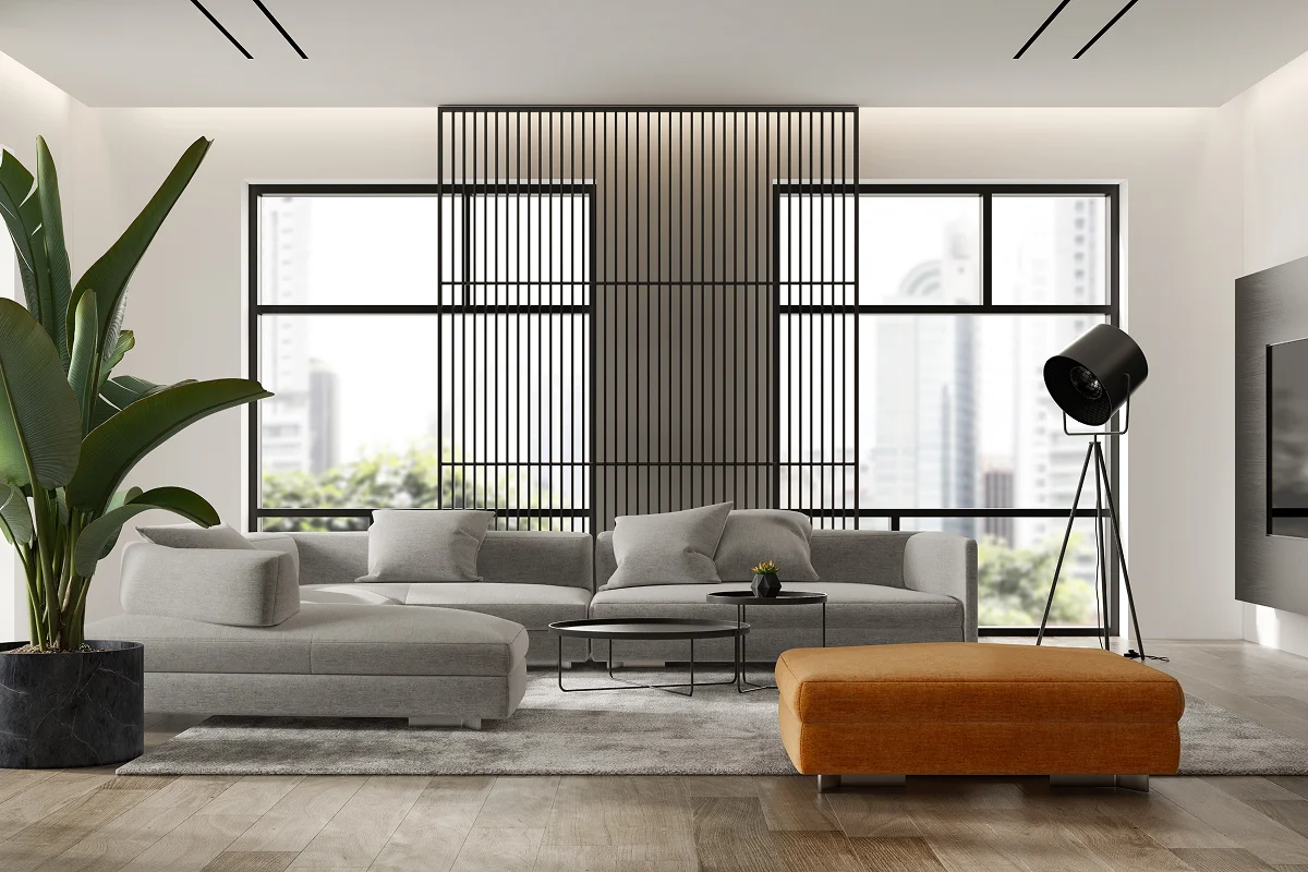 Mimari Dekorasyon ve İç Mekan Tasarımı uygulaması yapılan modern yaşam alanı